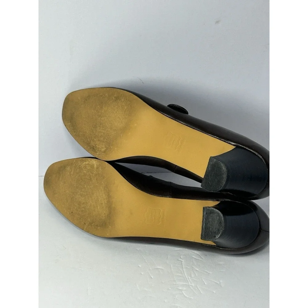 Ros Hommerson Women's Vintage Brown Leather Mary Janes Size 10 Women
